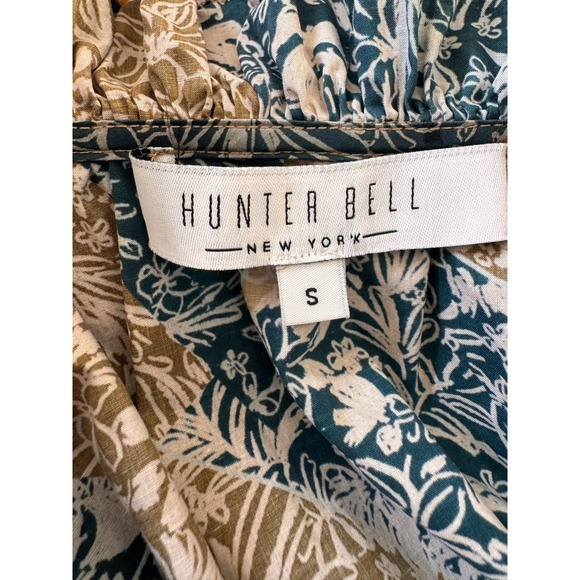 Hunter Bell Prairie Patchwork Merritt Mini Dress Women's Size Small Brown Blue - Picture 8 of 10